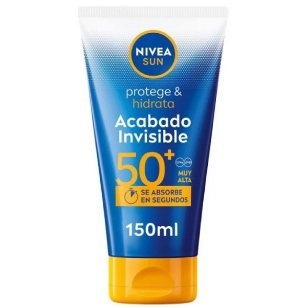 NIVEA BRONC.LECHE F- 50+ ACAB.INVISIBLE150 ML. C/12 UDS